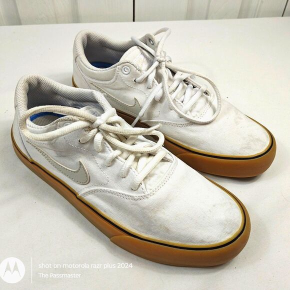 Men's NIKE SB Chron 2 Canvas 'White Gum' Skate Shoes Lace-Up Sneakers US Size 8 - Picture 2 of 11